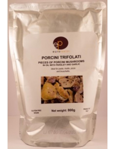 Europantry saus Porcini champignons in peterselie en knoflook veganistisch 800 gr packet