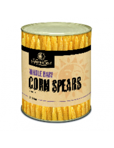 Sandhurst Corn Baby Spears enteras en Brine A10 Can