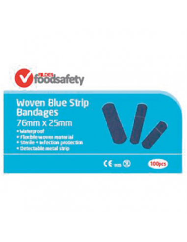 Fildes Bandaid Blue Food Safe 76 x 25 mm 100 opakowań