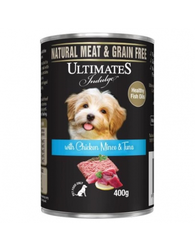 Ultimates Chicken Mince和Tuna Dog Food 400gm x 12