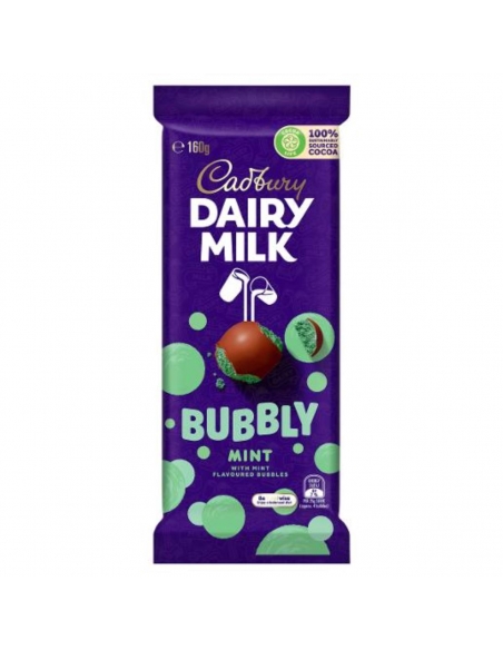 Cadbury Bubbly Block Mint 160 g x 11