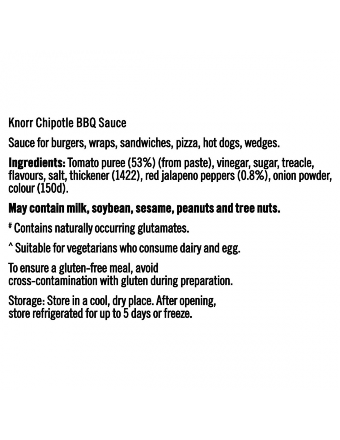 Knorr Chipotle BBQ Sauce 2.15l x 1
