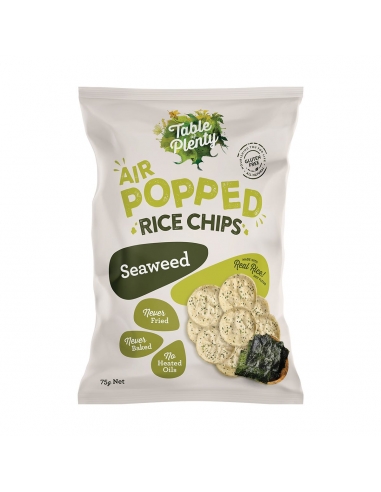 Table Of Plenty Air Popped Rice Chips Seaweed 75g x 5