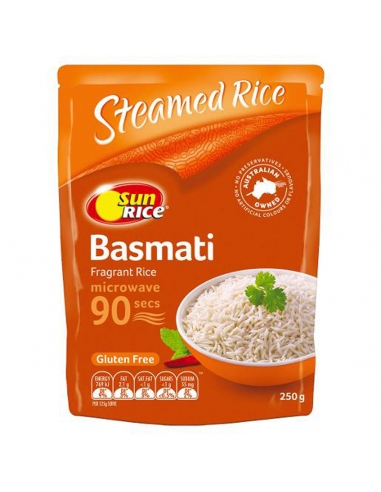 Sunrice 9 secondes riz basmati indien 250 g x 6