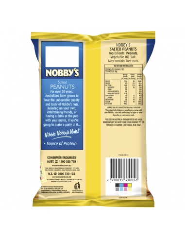 Nobbys Salted Peanuts 375g x 12