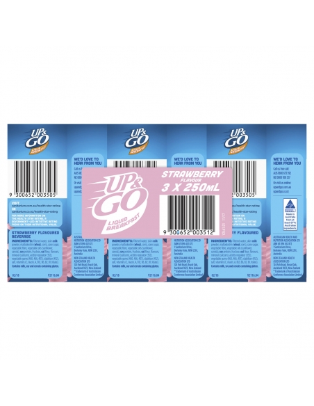 Sanitarium Strawberry Up&go Liquid Breakfast 250ml x 1