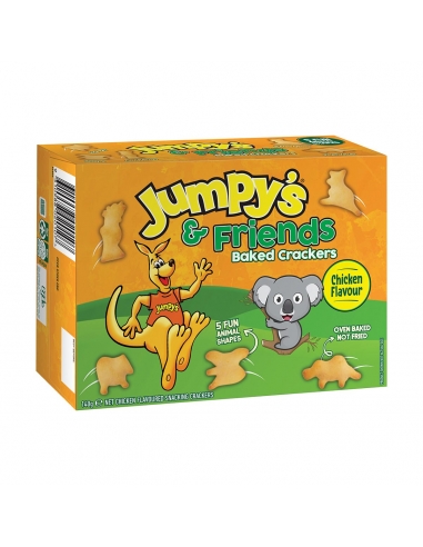 Jumpy's en vrienden bakken crackers kip smaak 140 g