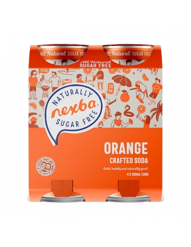 NEXBA Gearbeitet Soda Orange 250ml 4 Pack x 6