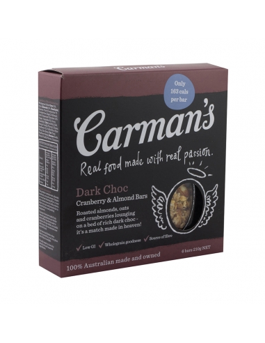 Carmans 巧克力蔓越莓蛋白棒 5 包