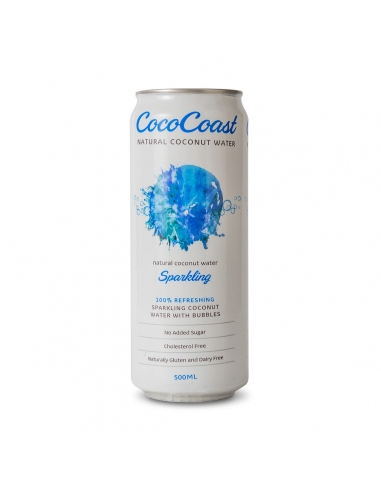 Coco Coast Sparkling Natural Coconut Water 500 ml x 24