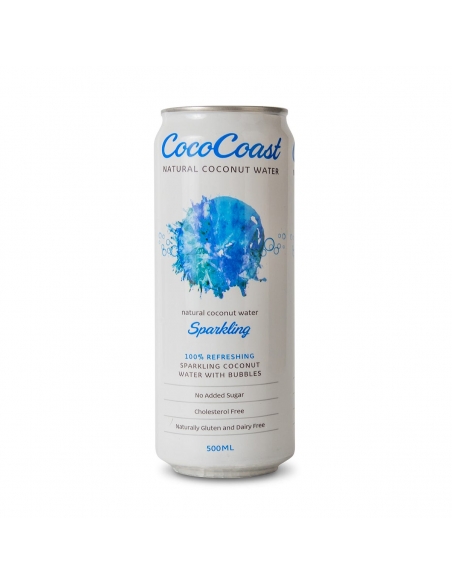 Coco Coast Sparkling Natural Coconut Water 500ml x 24