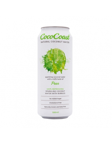 Coco Coast Sparkling Natural Coconut Water Peer 500 ml x 24