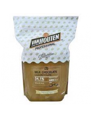 Van Houten Chocolate Milk Fils Melts 1 5 kg de paquete