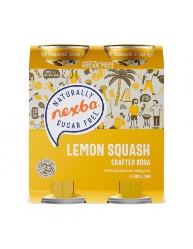Squash di soda al limone di soda creata da nexba 250 ml x 24