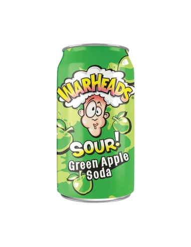 Warheads Sour Soda Green Apple 355ml x 12