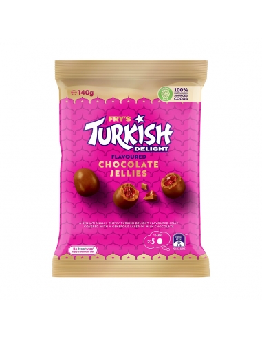 Fry's Turkish Delizia delle gelatine al cioccolato morsi 140g x 18