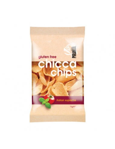 Piranha Chicca Chips Italienisch Oberste 75g x 12