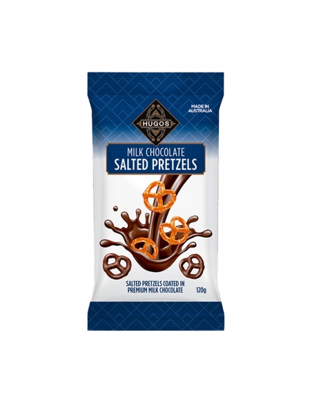 Hugos Chocolate Pretzels 125g x 12