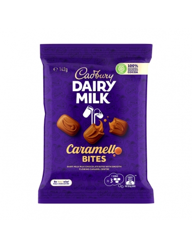 Cadbury lácteo leche caramello bordes 142g x 12
