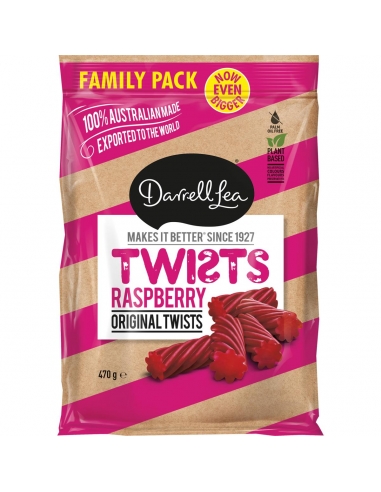 Darrell Lea Raspberry Twists Vorteilspackung 470 g x 10