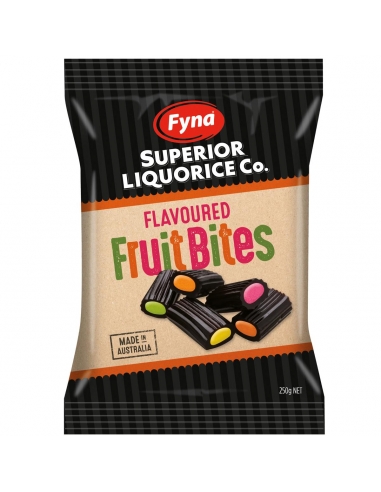Fyna Liquarice Fruit Bites 250g x 12
