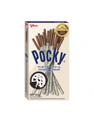 Glico Pocky Stick Cookies n Cream Biscuits 40g x 10