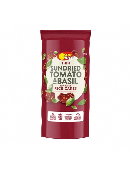 Sunrice Thin Sundried Tomato & Basil Rice Cakes 160g x 1