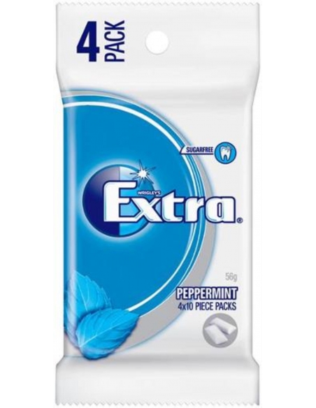 Wrigleys extra de menta de pellet 4pk x 20