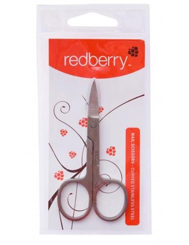Redberry Stainless Steel Curved Nail Scissors x 6
