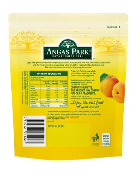 Angas Park Apricots 200gm x 1