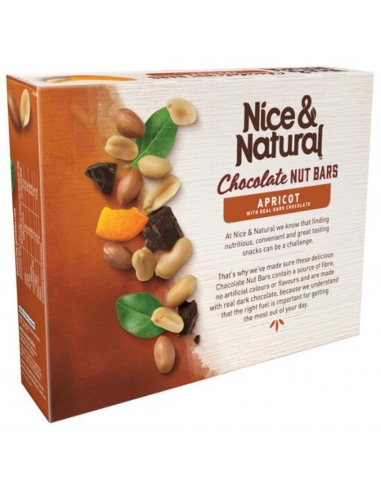 Nice & Natural Apricot Chocolate Nut Bar 180gm x 8