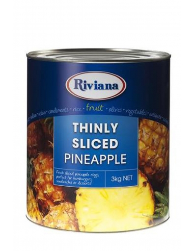 Riviana Foods Thinly Sliced Pineapple 3kg x 1