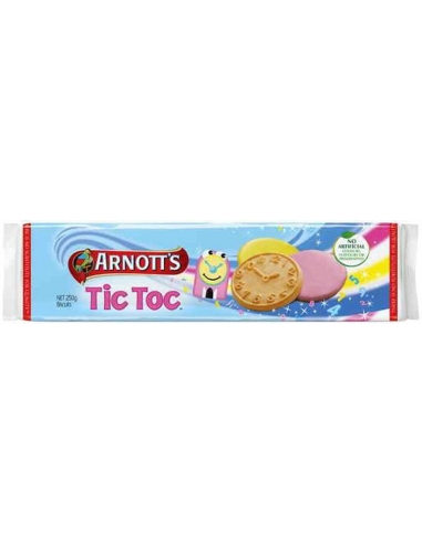 Arnotts Biscuits Iced Tic Toc 250gm x 1