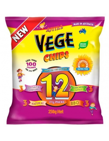 Ajitas Vegetable Chips Multi Pack 250gm