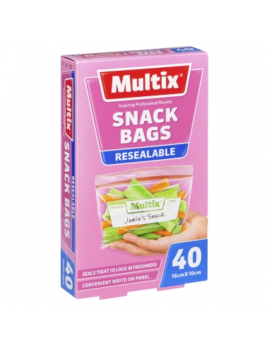 Multix snelle zip snacktassen 40 pack x 12