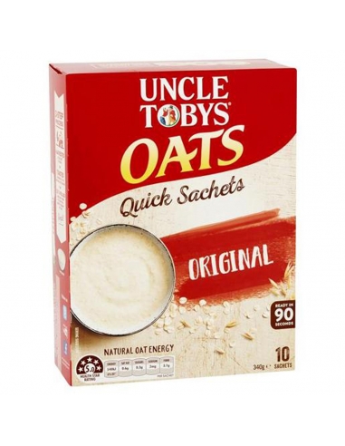 Uncle Toby Quick Oats Satchels Breakfast Cereal 10pk x 1