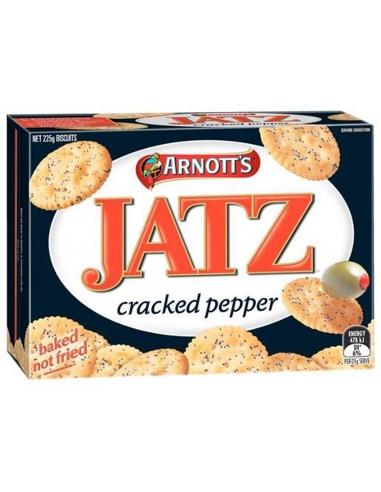 Arnotts Crackers Jatz Pepper agrietado 225gm