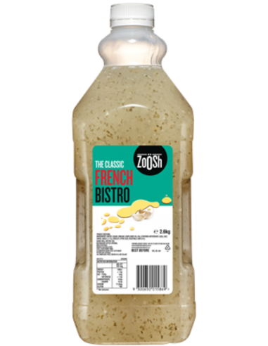 Zoosh aderezo libre de gluten francés 2 6 kg de botella