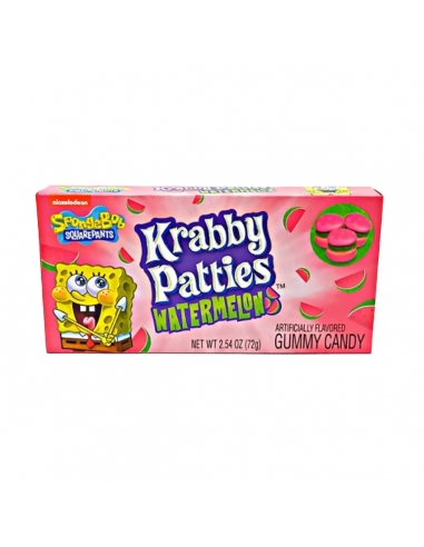 Krabby Patties Watermelon Gummy Candy Bag 72g x 12