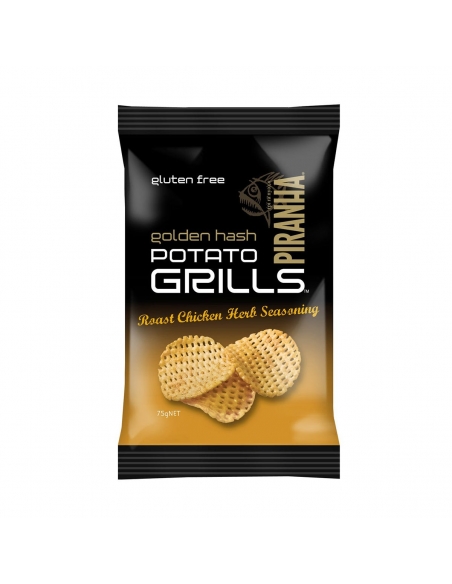 Piranha Golden Hash Potato Grills Roast Chicken Herb 75G x 12