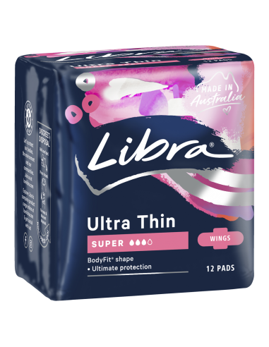 Libra Ultra Thins Wings Super Pads 12 Pack