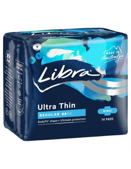 Libra Ultra Thins Wings Regular Pads 14 Pack