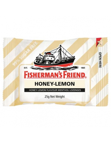 Fishermans Friend suikervrije honing- en citroenzuigtabletten 25 g x 12