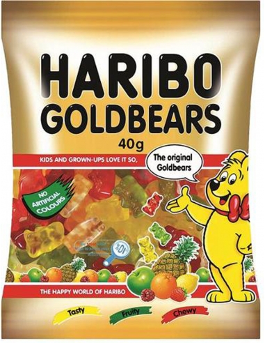 Haribo Goudbeer Lollies 40 g x 18