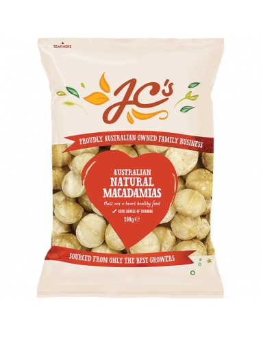 J.c. Natural Australian Macadamia Nuts 100gm x 12