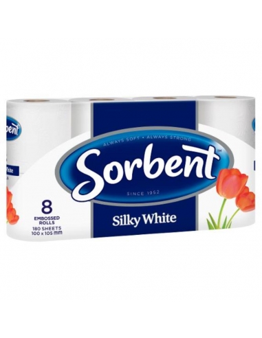 Sorbent Delikatna rolka toaletowa 2-warstwowa, 8 szt