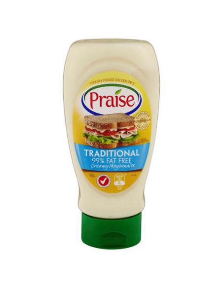 Praise 99% 無脂肪マヨネーズ スクイーズ 555gm