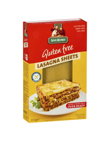 San Remo Pasta Lasagne Blatt Gluten Free 200 Gr Packet
