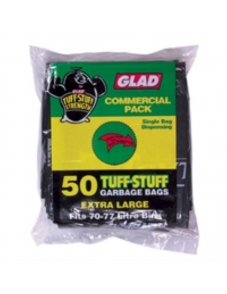 Glad Bolsas de basura 77lt Extra Empaquetado de 50 paquetes de trabajo pesado