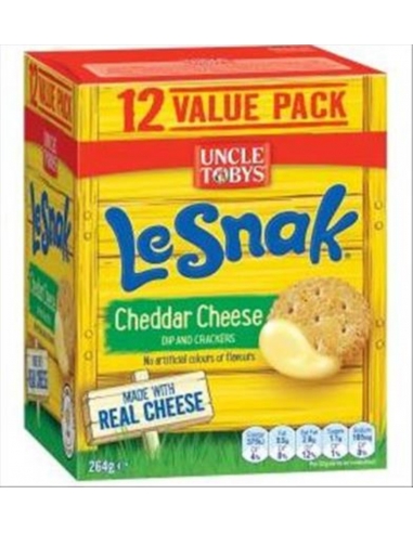 Le Snak Cheese & Biscuit Cheddar 22gr x 12 Packet